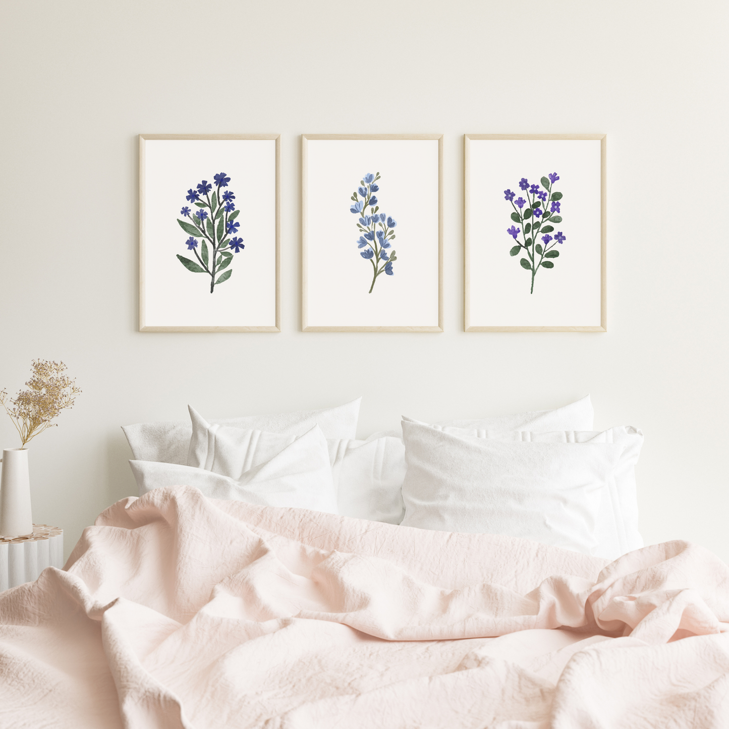 Blue Wildflowers Collection ( Set of 3 )