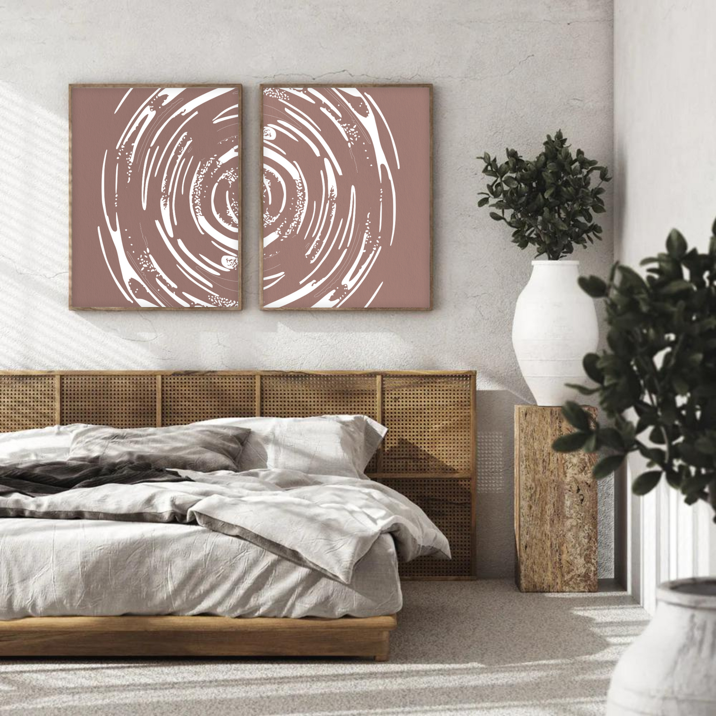 Abstract Yin and Yang - (Set of 2)