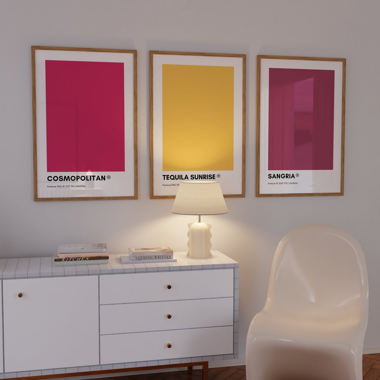 Cosmopolitan | Tequila Sunrise | Sangria Cocktail Collection ( Set of 3 )